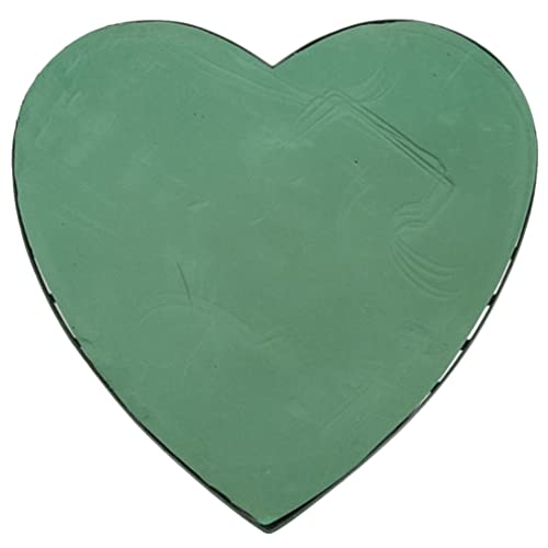 GARNECK Floral Foam Blocks 46cm Heart Shape Green Florist Sponge Dry Floral Foam Bricks DIY Flowers Arranging Mud with Suction Cup for Valentines Day Wedding Party