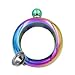ZHHOOHAG Petacas De Alcohol Pulsera de la Jarra Hip Flask portátil Funnel Redondo Brazalete Botella de Vino Brazalete Pulsera 3.5 oz Petaca Acero Inoxidable (Color : Rainbow)