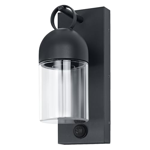 Applique murale Cowbell Osram avec détecteur de mouvement PIR luminaire extérieur IP65 E27 anthracite