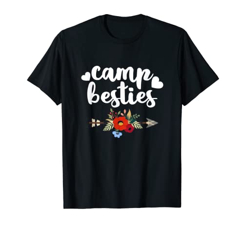 Funny Camp Besties - Camisa linda con el mejor amigo para campista, regalo para niña Camiseta
