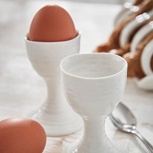 Portmeirion Sophie Conran White Egg Cups | Set Of 2 Egg Holders For Breakfast Brunch | Egg Cups For Soft And Hard-Boiled Eggs | Made From Fine Porcelain #TOP4
