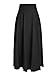 RANPHEE Black Maxi Skirt Women 2026 Dressy Trendy Summer Fashion Clothes High Waisted Flowy Long Pleated A Line Circle Church Skirt with Pockets S