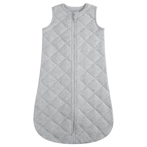 Image of Baby Swaddle Sleep Sack Blanket Sleeveless Soft Cotton with Warmth of 1.5 Tog for 0-6 Months, 2-Way Zipper, Warm & Comfortable Wearable Sleeping Bag Sleep Sack for Unisex Newborns Baby Girls & Boys