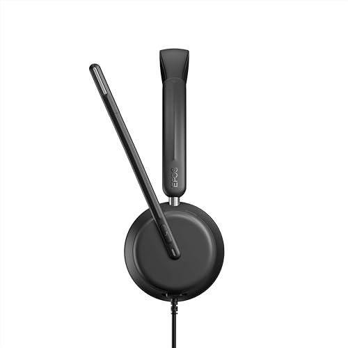 EPOS IMPACT 860 Dual-Sided Wired USB C and USB A Headset for PC with Noise-Canceling Mic, Super Wideband Audio, High-Performance Sound, Comfortable Fit for Business Calls & Office Use, Multi Compatibl