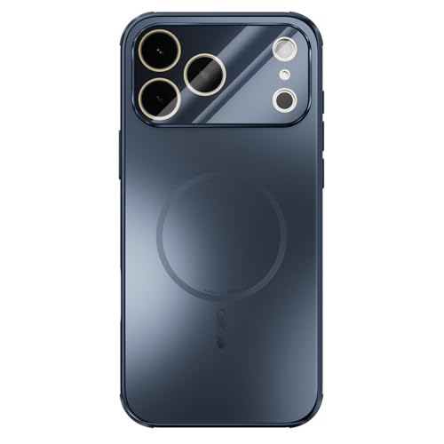Étui Magnétique iPhone 17 Pro Coque Fine Mate Bleue et Protection Objectif