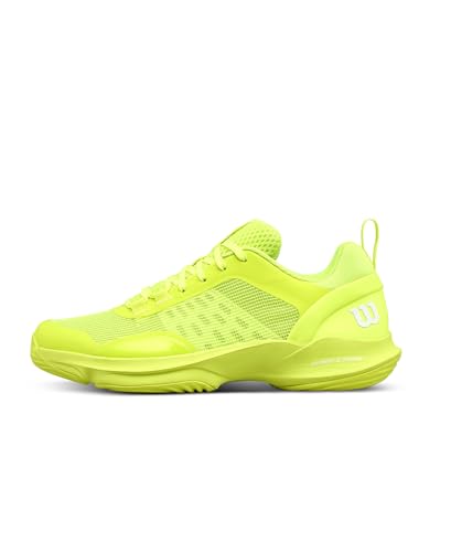 WILSON Hurakn Pro V2 Women's Padel Shoe - Safety Yellow/White, Size 10.5 US
