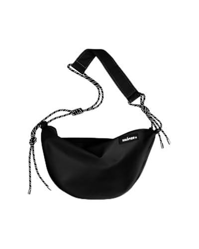 Nylon Crescent Crossbody Bags Shoulder Bag for Women Men Sling Bag with Zipper Adjustable Strap Lightweight Purse everyday