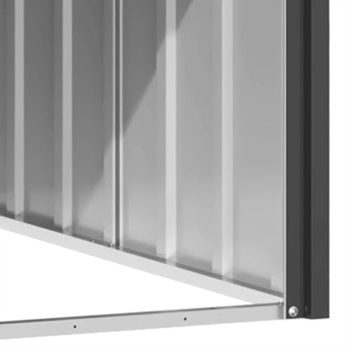 vidaXL Hundehütte Anthrazit 116,5x153x81,5cm Verzinkter Stahl Hundehaus Hütte
