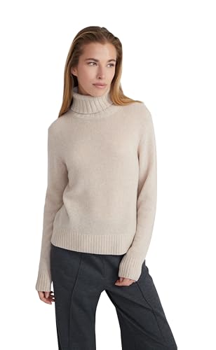 Image of Style & Republic Women's 100% Cashmere Turtleneck Sweater, Regular Fit, Premium Knit Jumper for Autumn, Winter and Spring