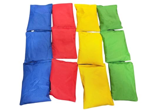 Vertent Throwing Bean Bags (Set of 12) - 4 Colours (Red Green Blue Yellow)