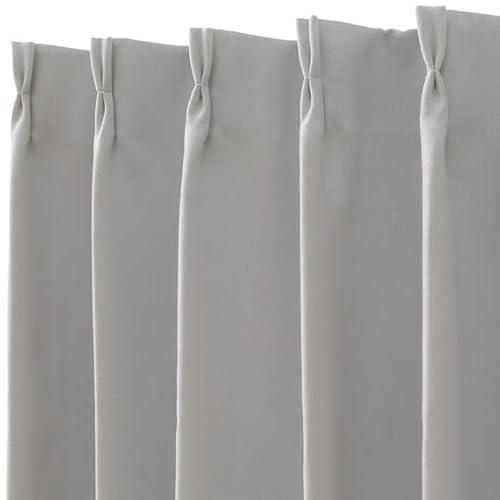 ニトリ(NITORI) 遮光2級・遮熱・防炎・156サイズ・25色 カーテン RD001 LGY 幅100×丈135cm×2枚 7345436