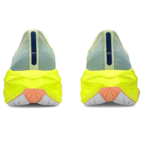 ASICS Men's NOVABLAST 4 Running Shoes, 12, Cool Matcha/Safety Yellow