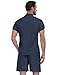 YTD Men's 2 Pieces Shirt Sets Short Sleeve Casual Henley Shirts Shorts Sets Summer Fashion Beach Outfits XXL Navy