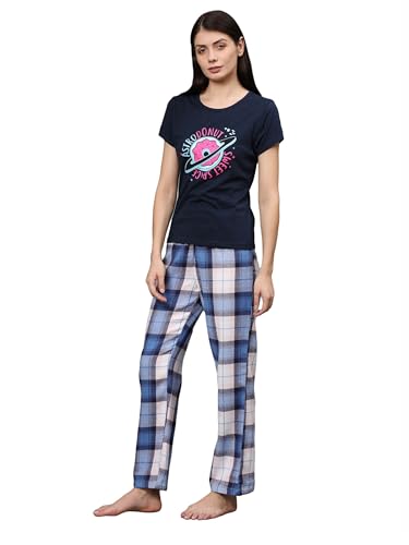 Image of B STORIES Women's Cotton Pyjama Set | Comfort and Relexed Nightsuit for Ladies
