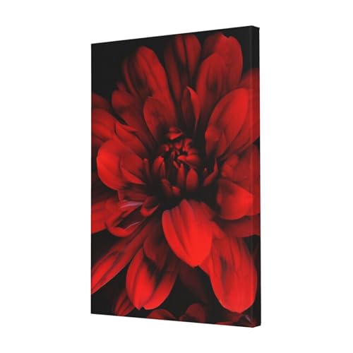 Toile murale fleur rouge pour salon et chambre moderne