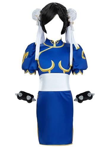 Disfraz Chun Li Street Fighter para Niñas Talla S-M-L miniatura 1