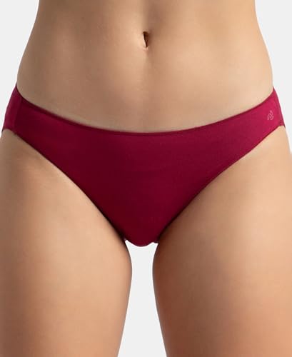 Jockey 1803 Women's Medium Coverage Micro Modal Elastane Stretch Mid Waist Bikini Concealed Waistband and Stay Fresh Treatment
