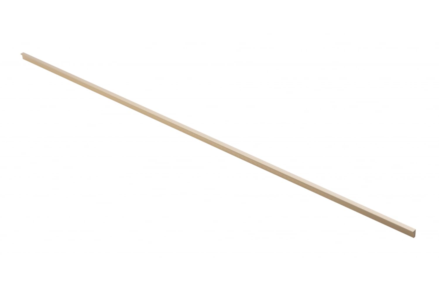 GTV Long Furniture Handle Pillar Aluminium Light Gold Brushed Slim and Elegant for High Furniture Versatile 1200 x 18.5 x 10.7 mm with Screws Modern and Functional