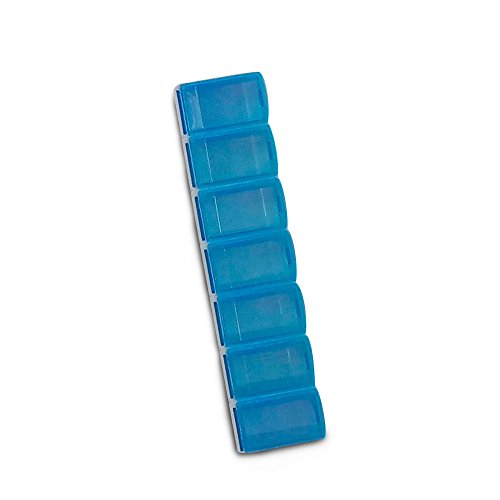 Pilulier semainier compact blanc et bleu pour vos déplacements - 6
