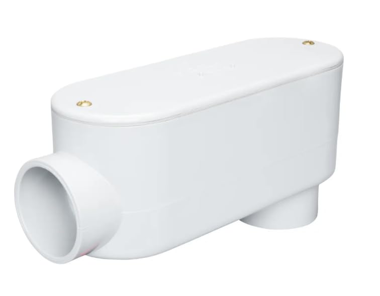 LB25 2-1/2" PVC Type LB Conduit Body, Schedule 40, Electrical Access Fitting, Gray, Weatherproof, (1 Unit)