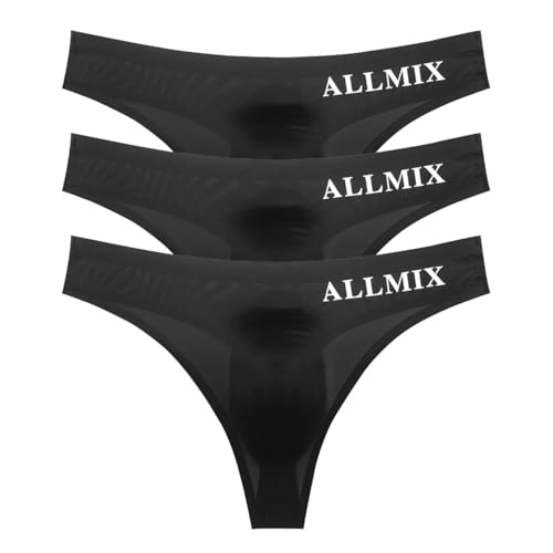 3Pcs Ice Silk Sexy Thong For Men Underwear Breathable QuickDry Seamless T-back for Sports & Home Wear