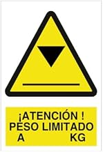 Warning sign weight limited a.kg. Size and material to choose.