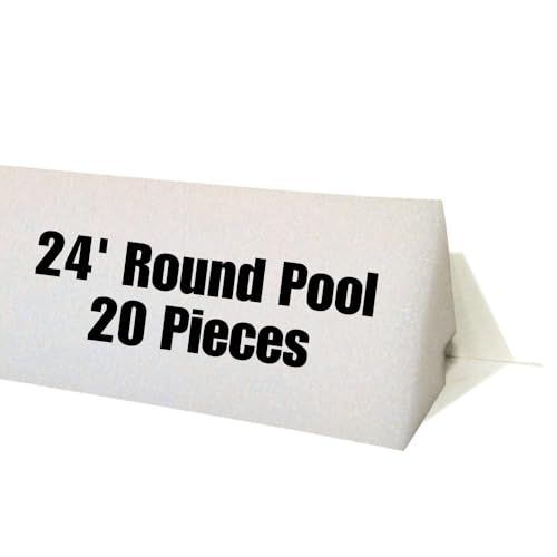 Freetime Fun 46 20 PCS Peel and Stick Pool Cove for 24 Round Above Ground Pool - Dense Closed Cell Foam Peel and Stick Above Ground Pool Cove with Adhesive Back for Pool Liner Protection
