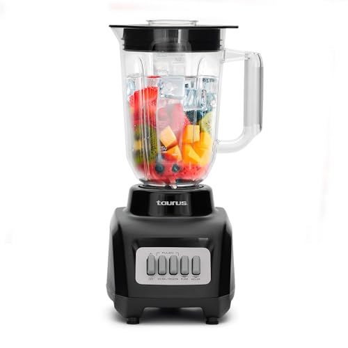 El Mejor Listado de licuadora oster 2 velocidades . 47 TAURUS HALEY | Licuadora 500W* de 4 Velocidades| Vaso de plástico 1.65L* | Acoples Easy fit con cuchillas desmontables | Potencia y Control para Preparar Smoothies, Salsas y Más