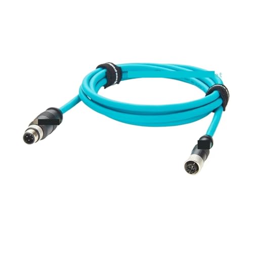 Câble Ethernet IP67 M12 code X femelle vers code D mâle 100 Mbps Cat6A - 2