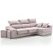 Tanuk Sofá Chaise Longue 4 Plazas Salmon Sultan Derecha 260x150 Asientos Extensibles Arcón y 2 Puffs Desenfundable Sistema de Limpieza ACUALINE