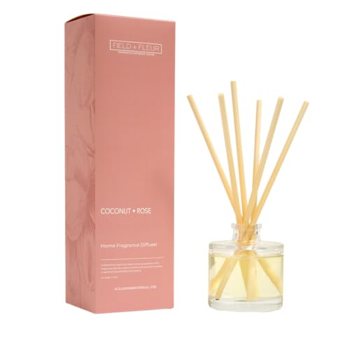 Field + Fleur Reed Diffuser Set aroma Coconut Rose 4 oz miniatura 1