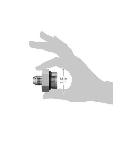 Image of Brennan Industries 6400-08-16-O Steel Straight Tube Fitting, 3 /4 inch-16 SAE x 1-5 /16 inch-12 SAE ORB Thread, 1 /2 inch Male JIC x 1 /2 inch Male O-Ring Boss