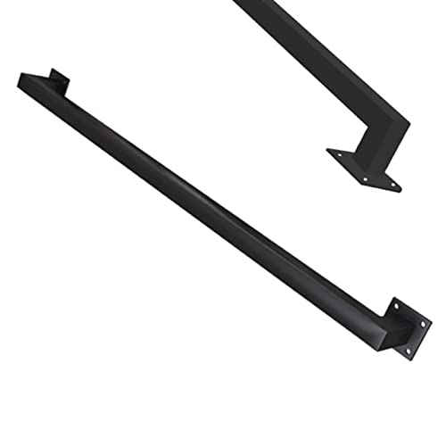 Main courante d'escalier carrée noire murale de 1 à 6 m pour intérieur