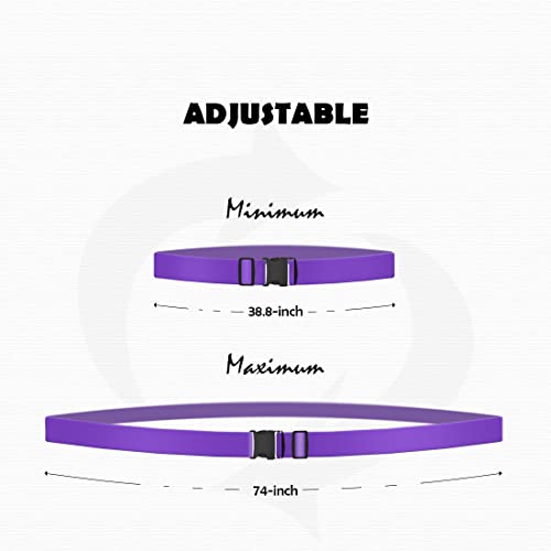 2pcs 74″×2″Luggage Straps for Suitcases,Adjustable Suitcase Straps and Heavy Duty Strap Buckle Packing Straps Travel Accessories,Purple4