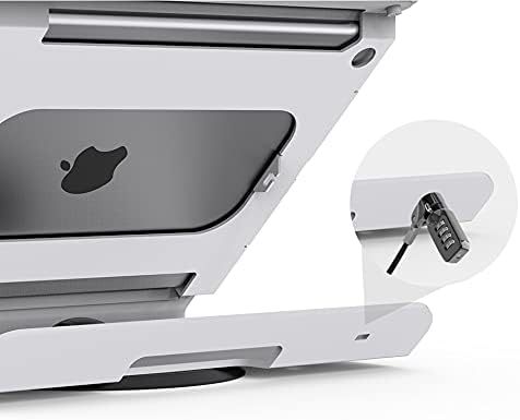 Miniatura 7 de Beelta Soporte para tableta para iPad 7 8 9 de 10,2 pulgadas, base giratoria 360, soporte antirrobo para iPad, metal, blanco, BSC102WT