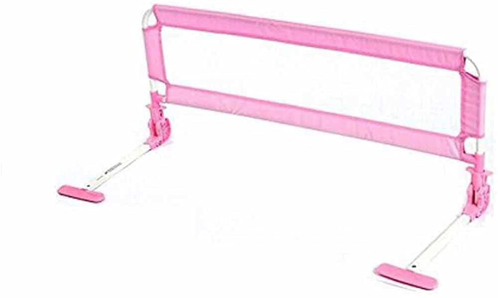 Eco Shopee SHOPPING SIMPLIFIED (G 8049-1) Bed Rail, Bed Guard Toddler, guardrail Fold able Safety Guard to Protect Baby - 152 X 44 cm (Pink)