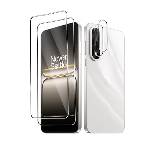 Afikyutu Protector de Pantalla para OnePlus Nord 5, 2 Piezas Cristal Templado + 2 Protector de Lente Cámara, Anti-Arañazos, Fácil de Instalar, 9H Dureza Vidrio Templado