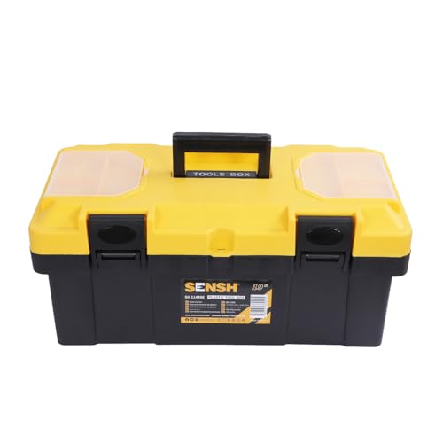 Image of Plastic Tool Box 19 Inch | Unbreakable PP body with ABS Plastic Handle| Non Slip Latch | Lock Hole | Top Organizer | Tool Tray, Designed for Home, DIY and Professional Applications