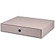 Rössler SOHO 1er Schubladenbox aus Papier | Büro Organizer Schreibtisch | Schubladen Organizer Büro Zubehör & Bürobedarf | Schreibtisch Organizer Box | 34 x 25 x 7 cm | 1 Stück | Farbe: Grau | Taupe