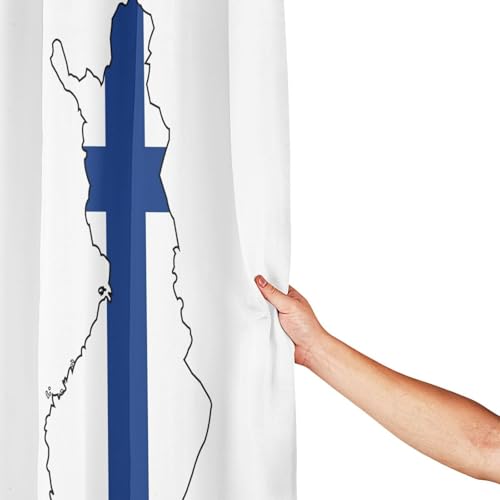 Rideau de douche Finlande 183x183 cm en polyester imperméable - 5