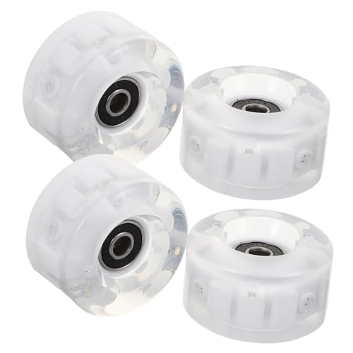 OHPHCALL Set of 4 Flashing Skating Wheels Light up Roller Skate Accessories Pu Wheels