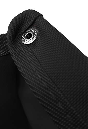 Mediz Foldable Shoe Cover Holder (Black) with Bonus: 1 Door Hanger with Designs on Front and Back - Please Use Shoe Covers