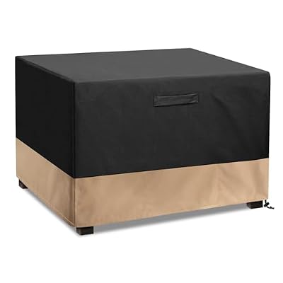 Stanbroil 42-Inch Square Fire Pit Cover, Waterproof Patio Cover for Outdoor Fire Pit Table, Fire Bowl, Patio Furniture, Waterproof, Black
