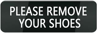 Acrylic Plastic Sign Please Your Shoes for Front Door No-Fade Acrylic Fit House Business Home Office Gate Window Clear Request Ideal for Residences Offices Maintains Hygiene 3X9 Inch