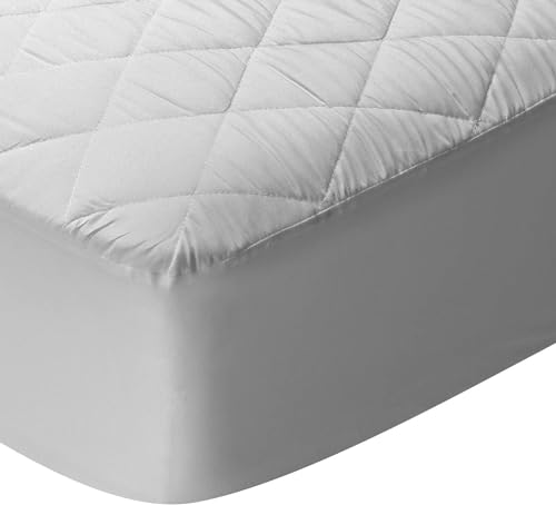 Cubre colchon Acolchado - Solapa de hasta 40 cm con Goma Elástica en el Contorno - Protector colchon- Transpirable - No Impermeable (Cama 150)