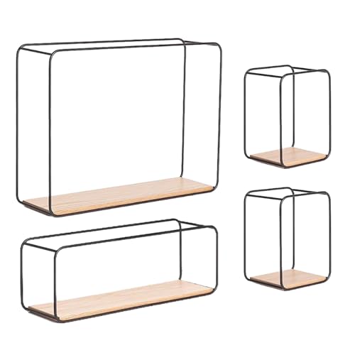 Genérico Estanterías Flotantes para Baño - Almacenamiento Y Exposición De Metal Montado En Pared | Estante Flotante Multifuncional para Plantas Coleccionables Champú Libros Fotos