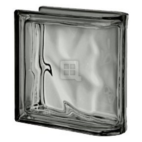 Quality Glass Block 7.5 x 7.5 x 3 Pegasus Metalized Nordica Wave End Block Glass Block