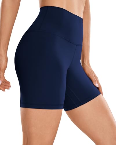 QUEENIEKE Women's Cloud Feeling Biker Shorts - 6" High Waisted Tummy Control Fitness Athletic Workout Gym Shorts - Image 3