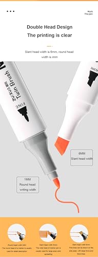 Image of Chrome 24 Colors Twin Head Art Markers for Manga and Impression Sketch (Set of 24)