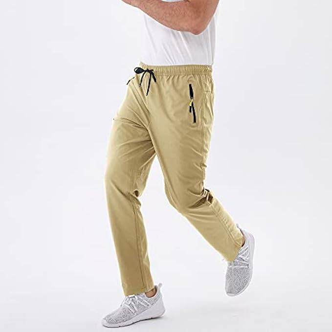 Rapoo Men's Sweatpants Zipper Pockets Lightweight Exercise Pants